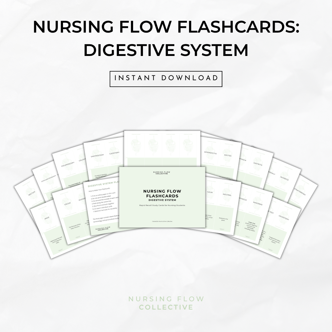 Nursing Flow Flashcards: Digestive System