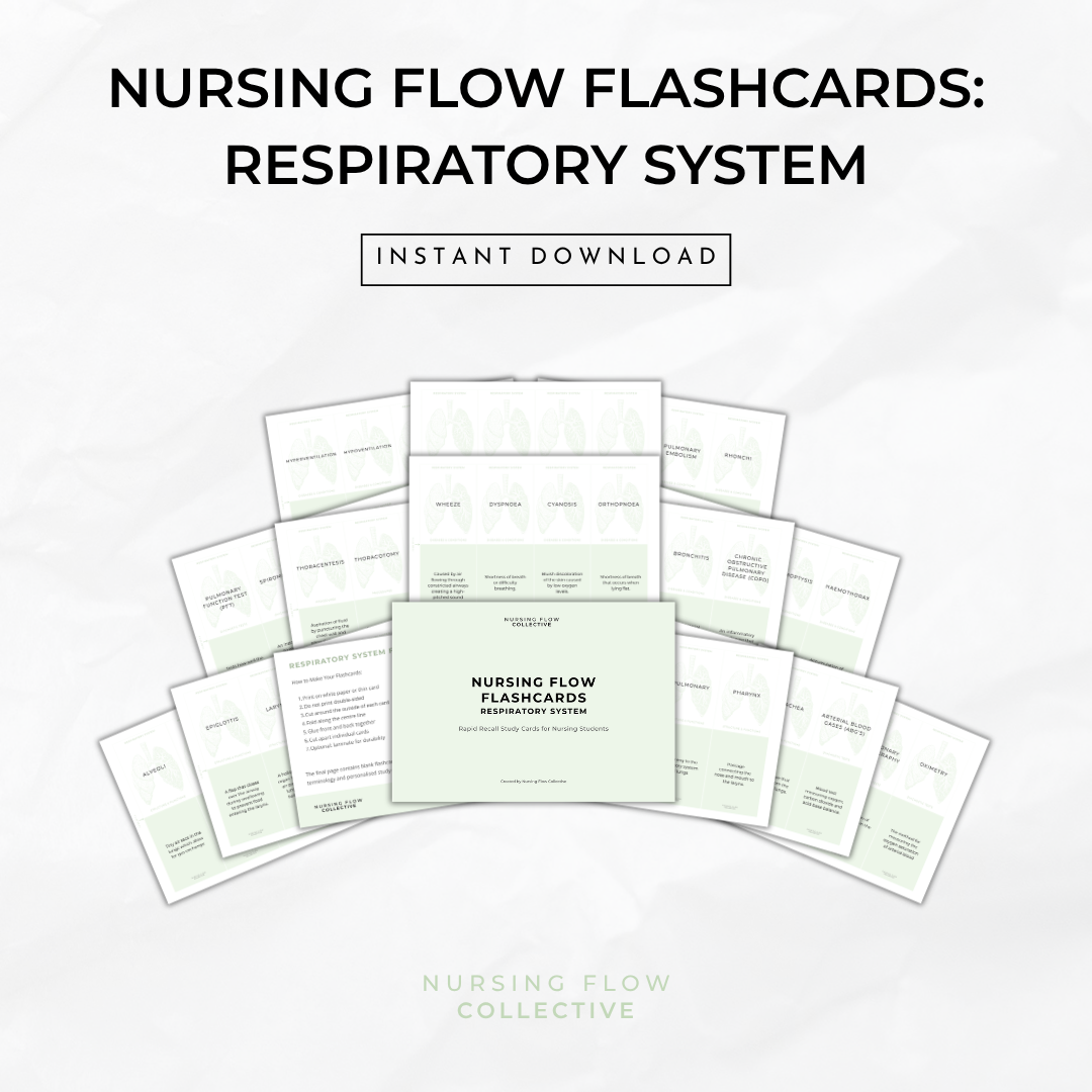 Nursing Flow Flashcards: Respiratory System