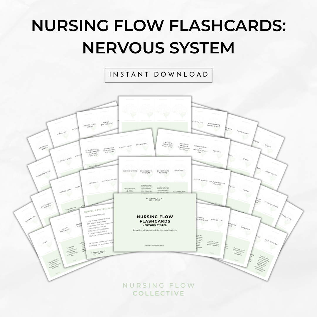 Nursing Flow Flashcards: Nervous System