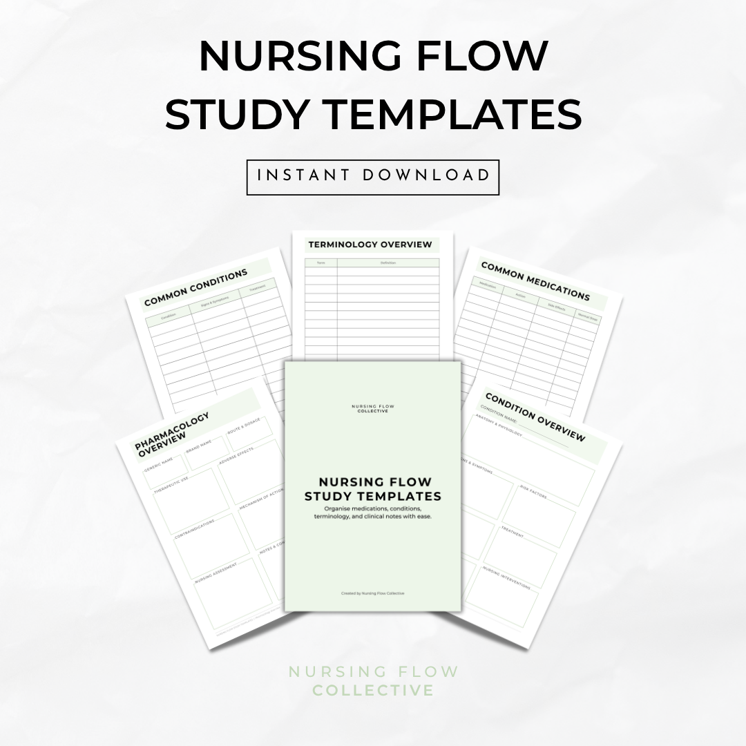 Nursing Flow Study Templates