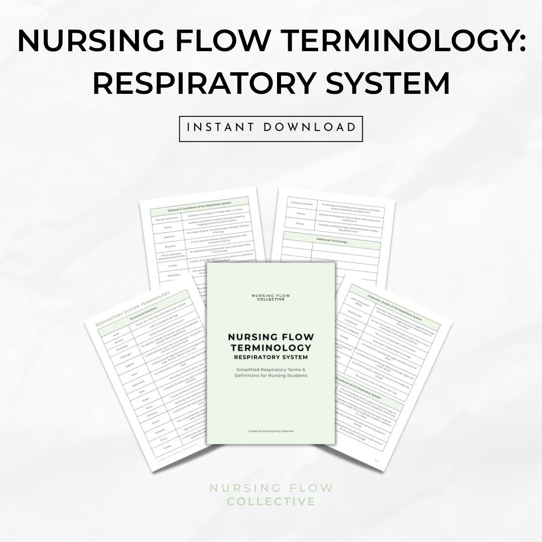 Nursing Flow Terminology: Respiratory System