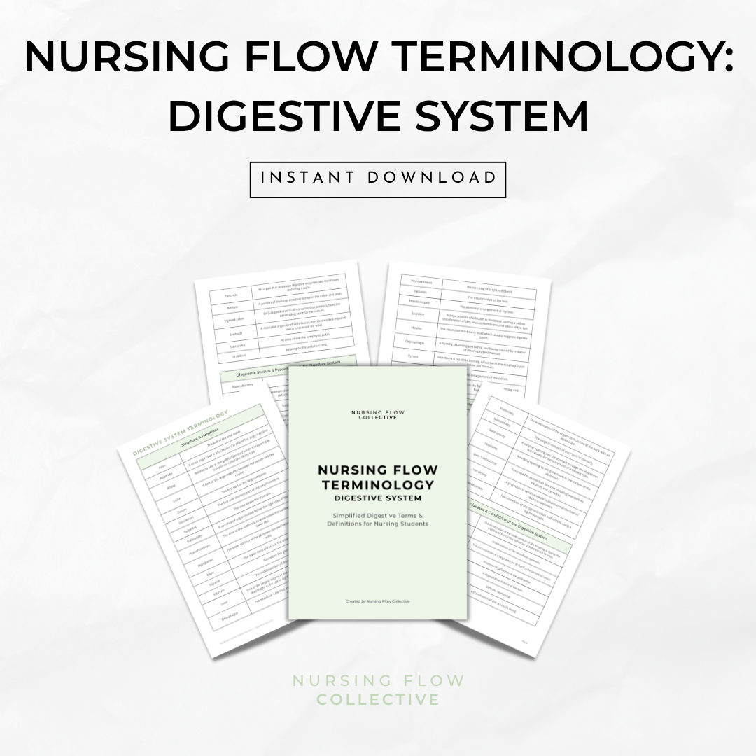 Nursing Flow Terminology: Digestive System
