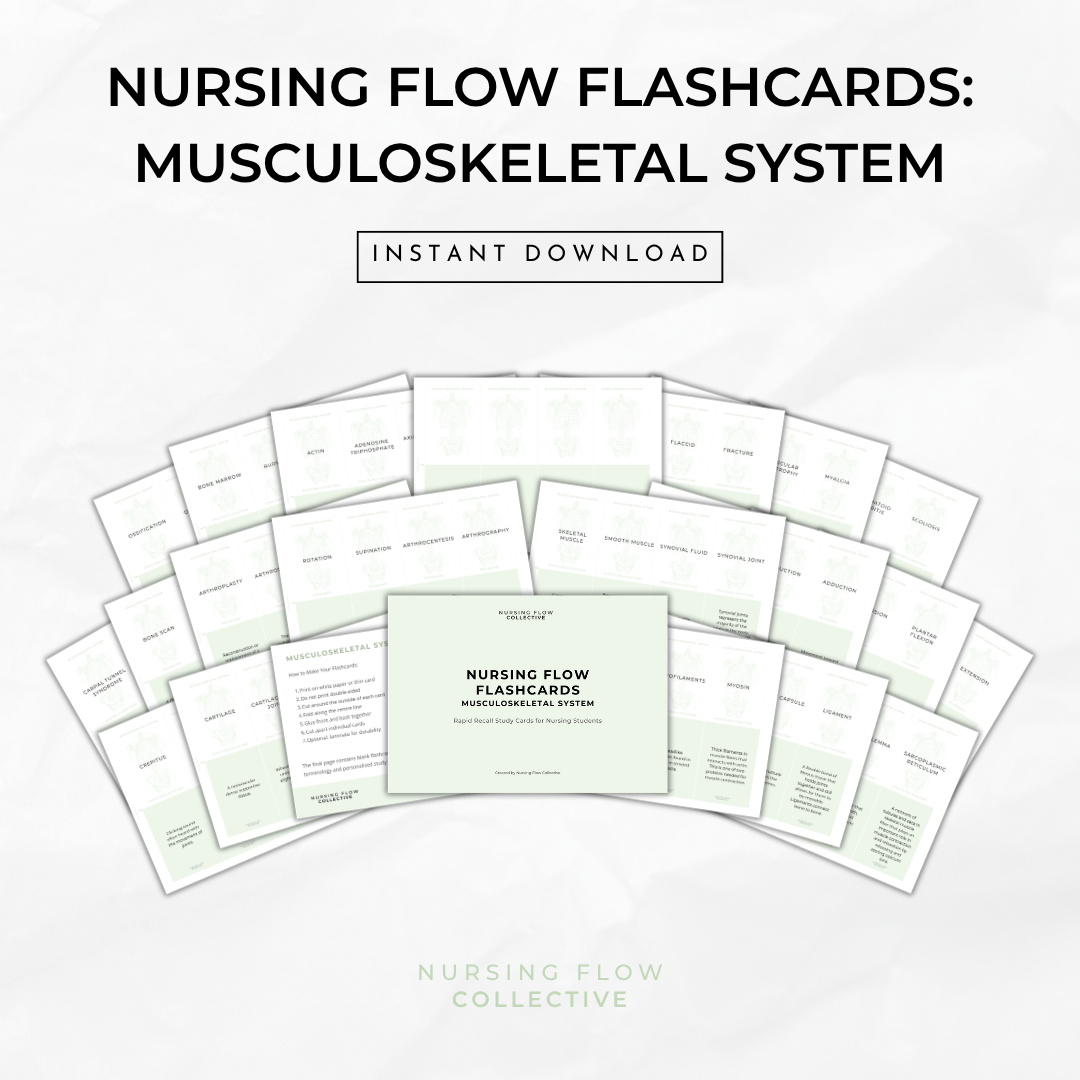 Nursing Flow Flashcards: Musculoskeletal System